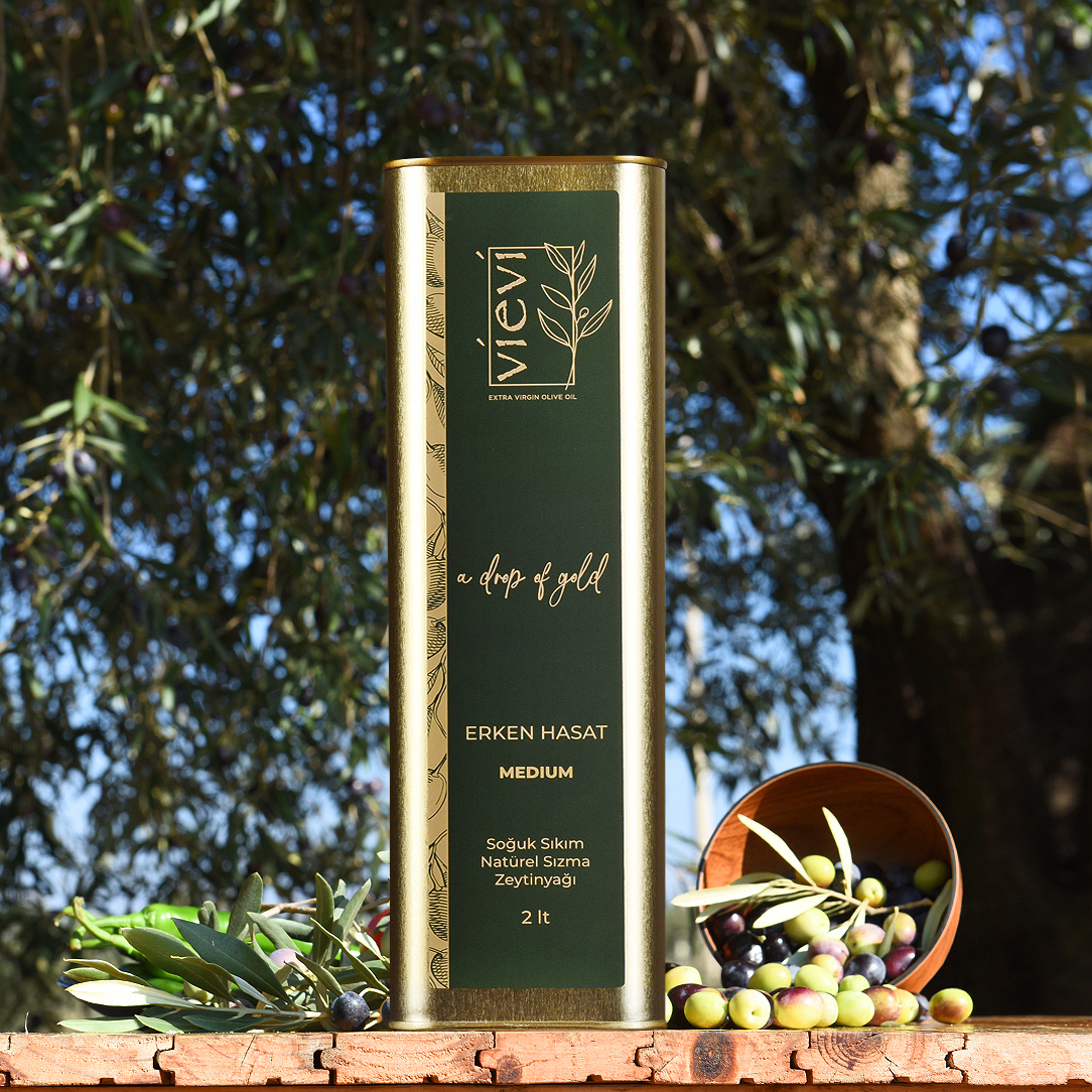 Vievi 2025-2026 Medium Erken Hasat Soğuk Sıkım Natürel Sızma Zeytinyağı 2 lt ARBOSANA - Thumbnail